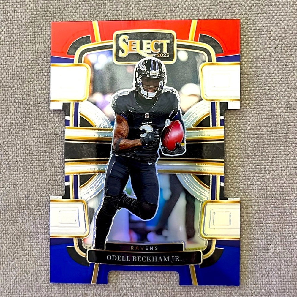 Odell Beckham Jr 2023 Panini Select Die Cut Baltimore Ravens NFL Football Card